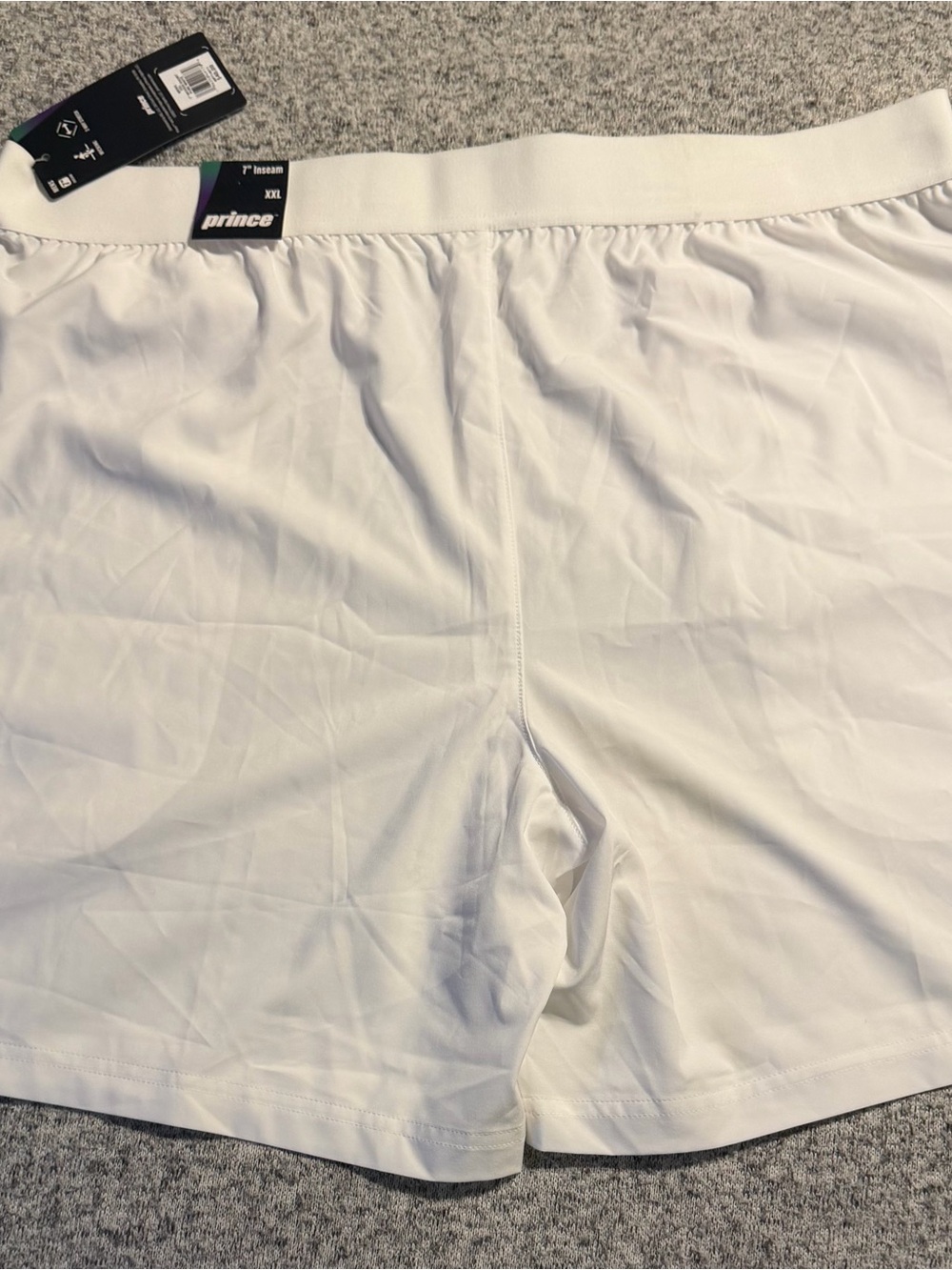 Men's Prince Tennis 7" Match‎ 7in Woven Athletic Shorts Sz XXL White NWT - Picture 2 of 4